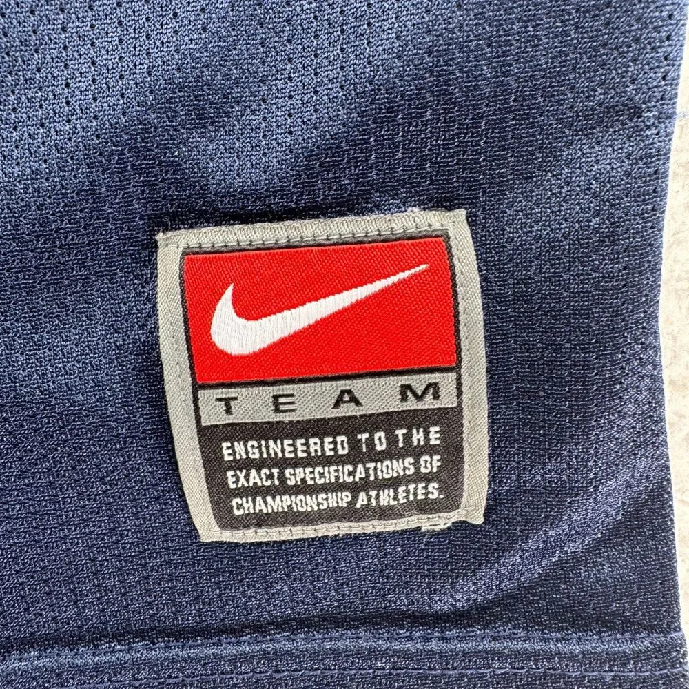 Vintage Nike Team Detroit Pistons Practice Jersey Men 2XL Blue Center Swoosh NBA